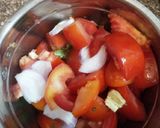 A picture of step 2 of Macaroni Pasta in Red Sauce.