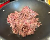 A picture of step 1 of Ground Beef Burrito.