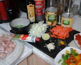 A picture of step 1 of My Sweet Chili & Lime Chicken Tortillas Bake 😋😚.