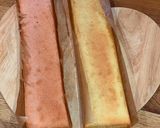 A picture of step 8 of Battenburg Cake (gluten free) 🧈.