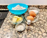 Foto del paso 1 de la receta: Pastel rústico con Nutella, mermelada de frambuesas y Almendra