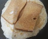 A picture of step 2 of Bread omelet with cheese.