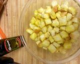 A picture of step 3 of Homemade Herbed Croutons.