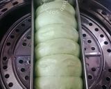 Foto langkah ke 7 dari resep Roti Sobek Pandan Kukus tanpa isi.