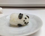 A picture of step 6 of Easy Panda Onigiri (Rice Balls) Character Bento.