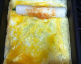A picture of step 3 of For Bentos: Chikuwa Fish Stick Tamagoyaki.
