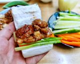 Hình bước làm 6 của món Bánh bao kẹp thịt rim
