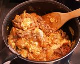 A picture of step 3 of Stamina-Boosting Champuru with Kimchi and Atsuage.
