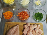 Fideo tirabuzón con tuco de Pollo