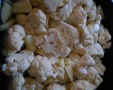 A picture of step 1 of Irmgards Creamy Cauliflower Soup. Serves 7 & 90 cals per serving. (•ิ_•ิ).