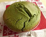 A picture of step 7 of No Butter Matcha Cake with Tofu and Cream.