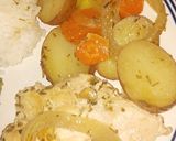 Foto del paso 9 de la receta: Pollo al horno con papas
