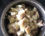 A picture of step 2 of Raw Banana Farali Sabji.