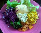 Foto langkah ke 3 dari resep 028. Salad Sayur mix Ayam Suwir.