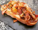 Foto del paso 6 de la receta: Torrada de champiñones, panceta ibérica y gorgonzola