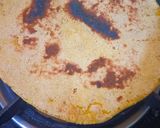 A picture of step 8 of Sarson Ka Saag with Makki Ki Roti.