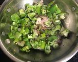 A picture of step 3 of Jowar Bhakari with vegetable.