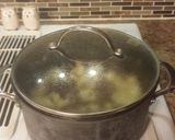 A picture of step 3 of Cheeseburger Chowder.