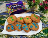 A picture of step 4 of Saffron and Cadbury Gems Cookies.