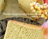 A picture of step 15 of Japanese-style Matcha & Anko Chiffon Cake (with Chestnuts).