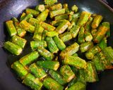 A picture of step 2 of No Onion No Garlic Special Okra / Bhindi Masala.