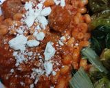 A picture of step 2 of Cavatappi in a Meat Sauce.