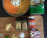 A picture of step 1 of Daal gosht (Lamb with Lentils).