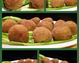 A picture of step 4 of AMIEs Fried ZUCCHINI Balls.