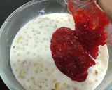 A picture of step 4 of STRAWBERRY SABUDANA KHEER /STRAWBERRY SAGO PEARLS PUDDING.