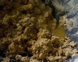 A picture of step 2 of Besan Laddu (gram flour or chickpeak flour sugar balls).
