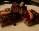 A picture of step 5 of sunshine's earth worm cocoa krispies squares.