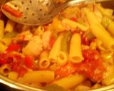 A picture of step 5 of Sunshine's chicken,ziti casserole.
