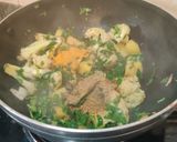 A picture of step 5 of Aloo Gobhi with Methi.