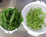 A picture of step 1 of Taiwanese Home Cooking: Stir-Fried Water Spinach and Garlic.