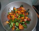 A picture of step 3 of Veg Upma.
