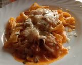 Foto del paso 7 de la receta 🍜Tagliatelle con bacon 🥓🥓en salsa de queso 🧀 y tomate🍅