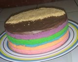 Foto langkah ke 9 dari resep Rainbow cake toping keju kacang coklat ala Rumah Ambolay.