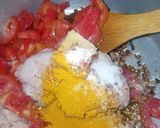 A picture of step 5 of Keema Daal Pulao.