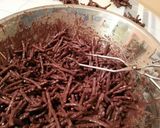 A picture of step 4 of Chocolate Chinese Noodle "Spider" Cookies.
