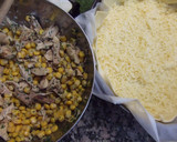 Foto del paso 1 de la receta: Tarta de pollo y maíz con queso de cabra