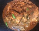A picture of step 9 of Kerala chicken curry.
