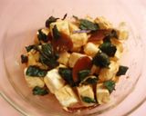 A picture of step 1 of Garlic Soy Sauce Marinated Shiso Leaf and Cream Cheese Salad.
