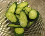 A picture of step 1 of Juicy Sandwich with Ham & Cucumbers.
