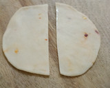 A picture of step 3 of Pop In The Mouth ----- Mini Spinach & Cheese Samosas with home-made spring roll wrapper.