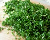 A picture of step 1 of Parsley Garlic Rice.