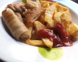 Dankalin turawa, samosa da spring rollsmatakin girki3 hoto