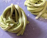 A picture of step 7 of Homemade Udon Noodles Made With Matcha Aojiru.