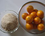 A picture of step 1 of Kumquats Simmered In Rich Sugar Syrup.