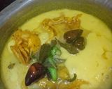 A picture of step 3 of Pakora karhi.