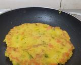 A picture of step 3 of Proso Millet Chilla.